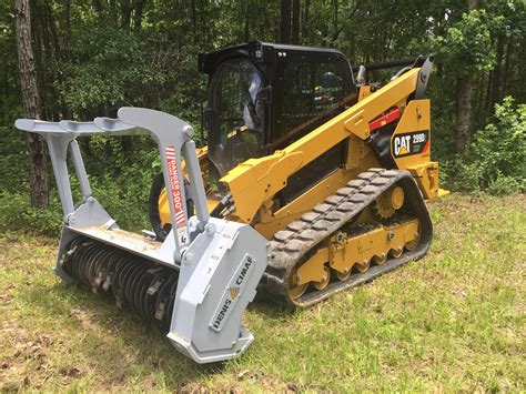 cat skid steer with mulching head|used skid steer forestry mulcher.